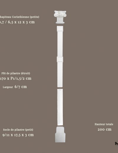 kit de pilastre Corinthienne (étroite) EffaydeStyle