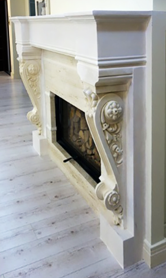 Réalisation - Effay de Style - Jambage de cheminée Coquille Réalisation - Effay de Style - Jambage de cheminée Coquille